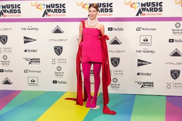 Ana Matamoros a su llegada al photocall de LOS40 Music Awards Santander.