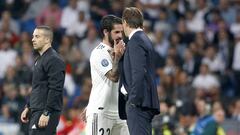 Isco y Lopetegui, con el Real Madrid.