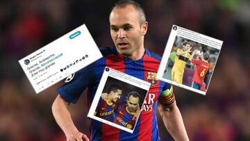 Ramos, Torres, Casillas... el mundo del fútbol se emociona con Iniesta