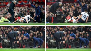 La entrada de Harry Winks a Daniel James que acabó con José Mourinho dolorido.