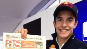 Marc Márquez con la portada de AS.