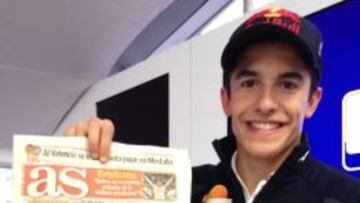 Marc M&aacute;rquez con la portada de AS.