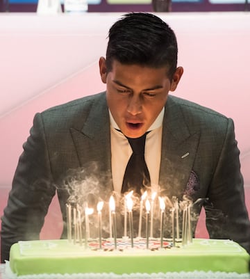 It was also James' 26th birthday on Wednesday. Bayern got him a cake.