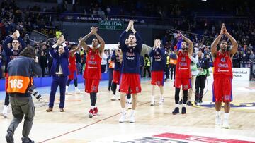 El CSKA, en un partido en Madrid.