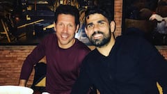 Simeone and Diego Costa talk shop over dinner in Madrid