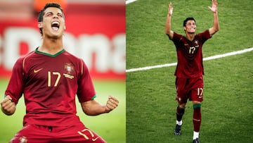 Han transcurrido ya 17 a?os desde que Cristiano Ronaldo anot¨® su primer gol en una Copa del Mundo con Portugal.