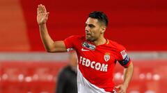 Falcao Garc&iacute;a durante el partido entre M&oacute;naco y Montpellier por Ligue 1 de Francia