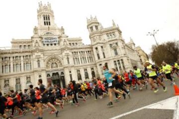 Las imágenes de la Media Maratón por las calles de Madrid