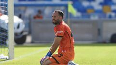 David Ospina durante un partido con Napoli por Serie A.