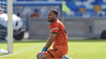 David Ospina durante un partido con Napoli por Serie A.