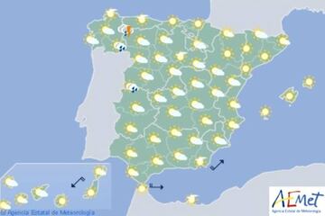 Semana Santa 2017: Mapa del tiempo para el Jueves Santo, 13 de abril