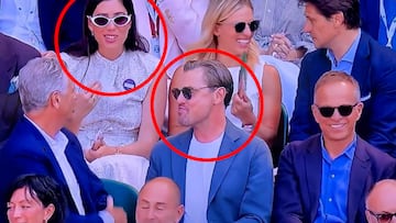¡Oye, Dicaprio! Le presentan a Muguruza y otra deportista en el tenis y hace este ‘feo’ a la española