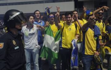 Los ultras del Oviedo causaron incidentes con los aficionados del Cádiz antes del encuentro