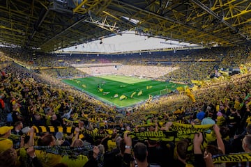 General view of the Signal Iduna Park stadium prior to the German Bundesliga soccer match between Borussia Dortmund and 1.FC Union Berlin