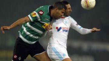 Domínguez, a la izquierda, durante un