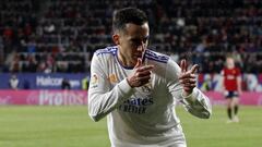 Lucas V&aacute;zquez celebra el gol a Osasuna en la &uacute;ltima jornada. 