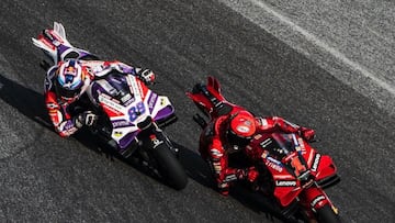 Martinator y Pecco sobre sus Ducati.