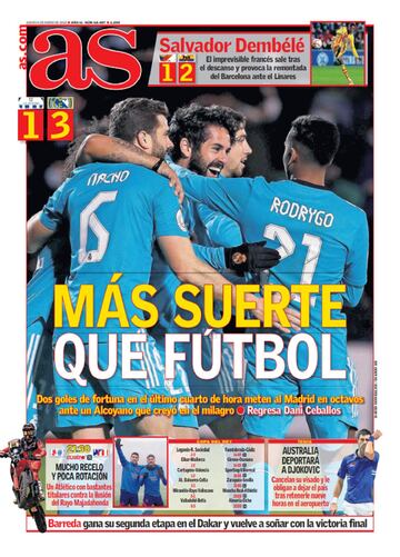 Las portadas de AS de enero