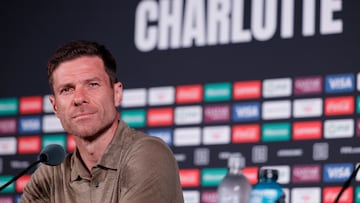 Xabi Alonso durante la rueda de prensa previa al partido del Mundial de Clubes contra Pachuca.
