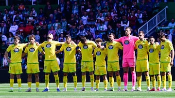 El once del Deportivo en El Sardinero.