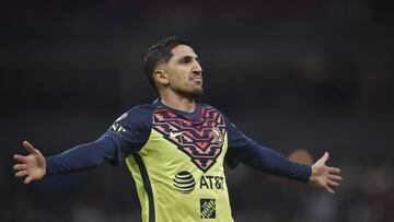    Diego Valdes celebrates hsi goal 3-0 of America during the game America vs FC Juarez, corresponding to day 13 of the Torneo Clausura Grita Mexico C22 of Liga BBVA MX, at Azteca, on April 09, 2022.
<br><br>
Diego Valdes celebra su gol 3-0 de America durante el partido America vs FC Juarez, correspondiente a la jornada 13 del Torneo Clausura Grita Mexico C22 de la Liga BBVA MX, en el Estadio Azteca, el 09 de Abril de 2022.