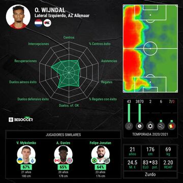 Gráfica de rendimiento de Owen Wijndal.