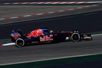 Carlos Sainz en los test de pretemporada en el circuito de Montmeló.