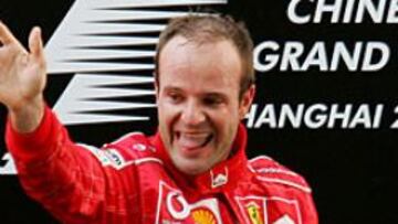 <b>ROJO FERRARI. </B>Con Schumacher en fuera de juego, Barrichello tomó el testigo del podio en China.