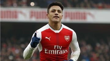 Alexis Sánchez anotó 27 goles en 2017, entre el Arsenal de Inglaterra y la Roja.