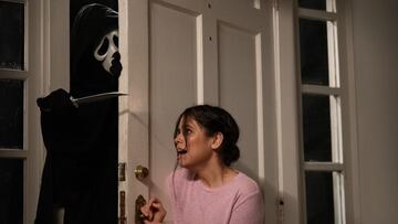Ghostface and Jenna Ortega in Paramount Pictures and Spyglass Media Group&#039;s &quot;Scream.&quot;