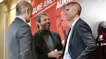 Alkorta, con Elizegi y Garitano