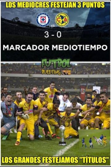 América perdía 0-3 en 25 minutos, pero en la segunda mitad revivió el verbo 'Cruzazulear' y le pegó 3-4 a La Máquina, ¡Los memes están imperdibles!