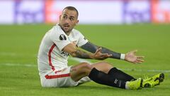 Aleix Vidal, en un partido con el Sevilla.