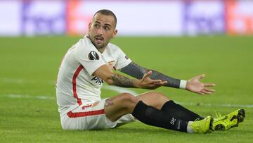 Aleix Vidal, en un partido con el Sevilla.