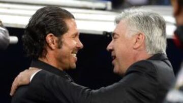 Ancelotti y Simeone, en el derbi
