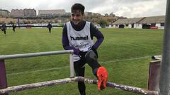 Jose durante un entrenamiento con el Real Valladolid. 