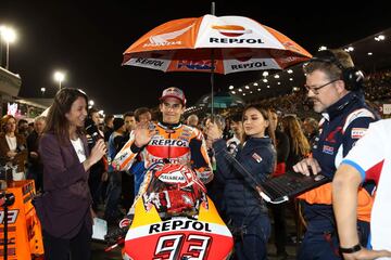El español Marc Márquez espera el inicio de carrera. 