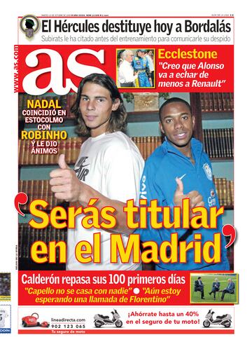 Rafa Nadal a través de las portadas de As