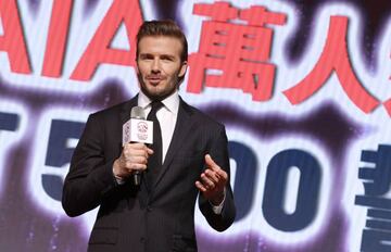 David Beckham attends AIA MDRT event at Central Harbourfront Event Space on March 24, 2017 in Hong Kong, China.