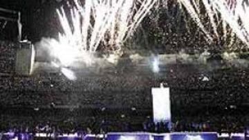 <b>FALTA EL ESCENARIO.</B> Hay fiesta seguro, sólo falta saber si será en el Bernabéu o en Anoeta.