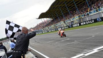 M&aacute;rquez, en su victoria de 2014 en Assen.