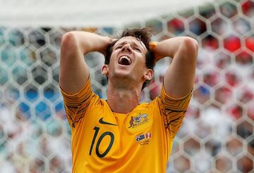 Robbie Kruse se lamenta.