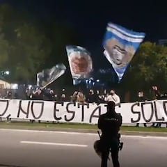 El recibimiento del Frente Bokerón al Málaga antes de medirse al Cartagena