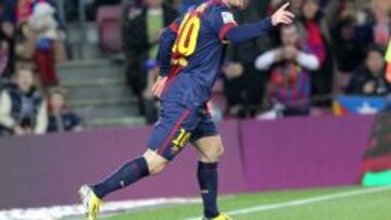 Leo Messi marcó cuatro goles a Osasuna.