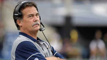 Dec 11, 2016; Los Angeles, CA, USA; Los Angeles Rams coach Jeff Fisher reacts during the game against the Atlanta Falcons at Los Angeles Memorial Coliseum. Mandatory Credit: Kirby Lee-USA TODAY Sports /File Photo