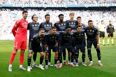 Los once elegidos por Xabi Alonso para comenzar el partido ante la Real Sociedad.