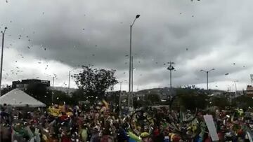 Locura en Zipaquirá cuando Bernal cruzó la línea de meta