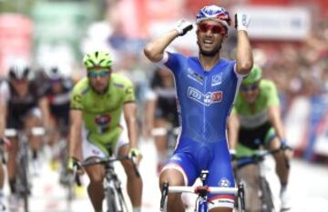 Nacer Bouhanni, del FDJ.fr. se adjudicó la octava etapa de La Vuelta Ciclista a España 2014, en su 69 edición,seguido del australiano Michael Matthews .La etapa que ha partido de Baeza (Jaén) ha terminado en Albacete, con una distancia de 207 kilómetros. 