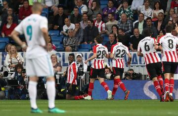 Iñaki Williams celebrates after scoring.