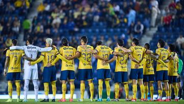 Players of America during the 14th round match between America and Monterrey as part of the Liga BBVA MX, Torneo Apertura 2024 at Ciudad de los Deportes Stadium on October 27, 2024 in Mexico City, Mexico.
